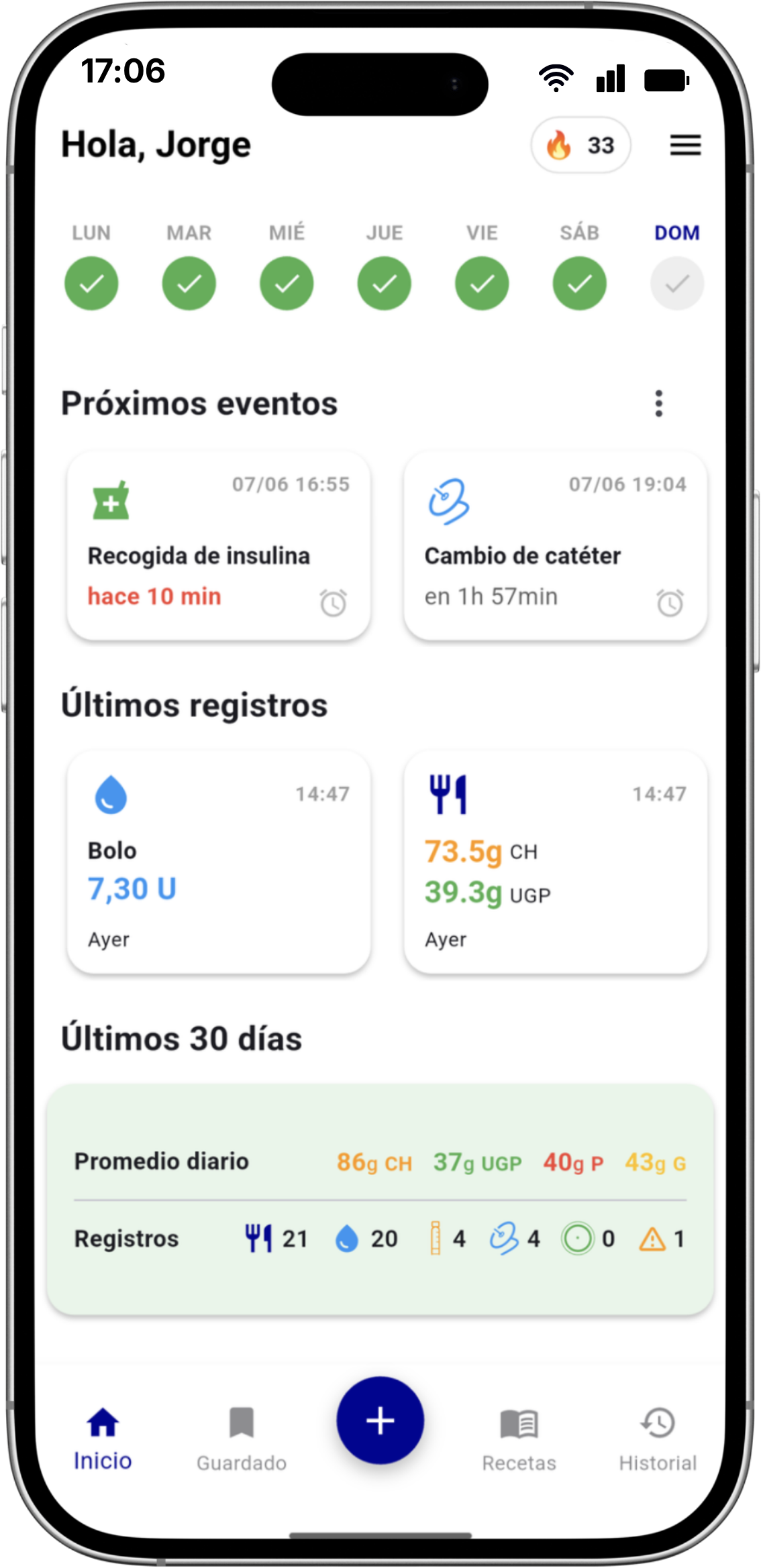 DiaCodex Home Screen